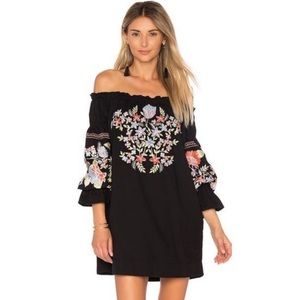 Free people off-the-shoulder embroidered dress
